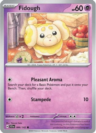Fidough 066  - Reverse Holofoil SV07 Stellar Crown - Common