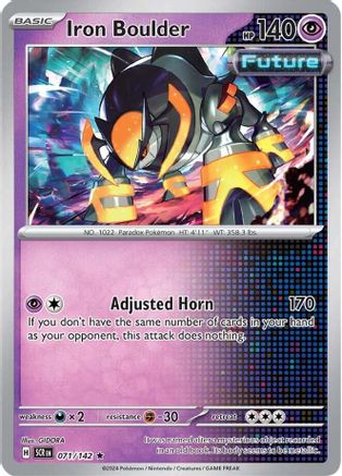 Iron Boulder 071/142  - Holofoil SV07 Stellar Crown - Rare