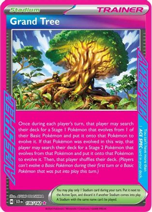 Grand Tree 136  - Holofoil SV07 Stellar Crown - ACE SPEC Rare