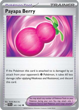 Payapa Berry 141  - Reverse Holofoil SV07 Stellar Crown - Uncommon