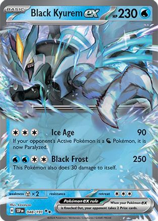 Black Kyurem ex 048/191  - Holofoil SV08 Surging Sparks - Double Rare