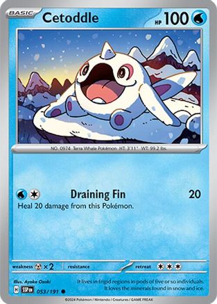 Cetoddle 053  - Reverse Holofoil SV08 Surging Sparks - Common