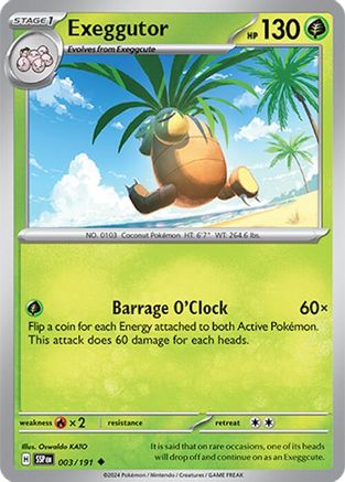 Exeggutor 003  - Reverse Holofoil SV08 Surging Sparks - Uncommon
