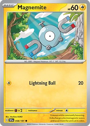 Magnemite 058/191  - Reverse Holofoil SV08 Surging Sparks - Common