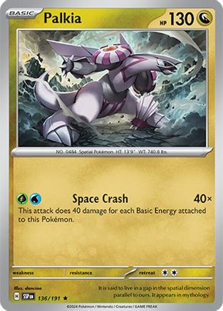 Palkia 136/191  - Holofoil SV08 Surging Sparks - Rare
