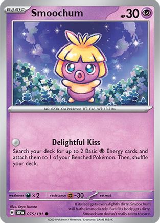 Smoochum 075/191  - Reverse Holofoil SV08 Surging Sparks - Common