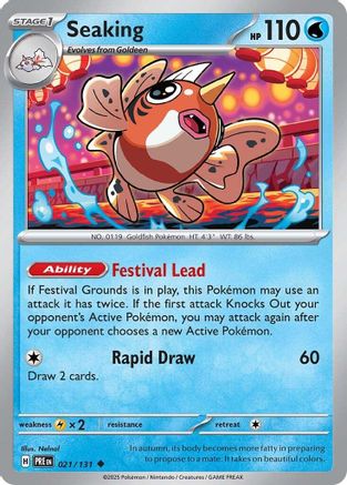 Seaking 021  - Reverse Holofoil SV Prismatic Evolutions - Uncommon