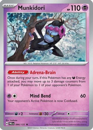 Munkidori 044  - Reverse Holofoil SV Prismatic Evolutions - Rare