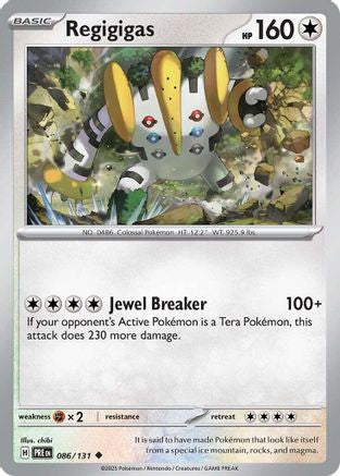 Regigigas 086  - Reverse Holofoil SV Prismatic Evolutions - Uncommon