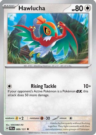 Hawlucha 089/131  - Reverse Holofoil SV Prismatic Evolutions - Uncommon