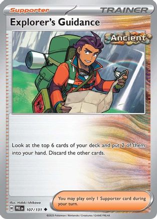 Explorer's Guidance 107/131  - Reverse Holofoil SV Prismatic Evolutions - Uncommon