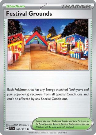 Festival Grounds 108  - Reverse Holofoil SV Prismatic Evolutions - Uncommon