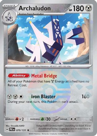 Archaludon (Poke Ball Pattern) 070  - Holofoil SV Prismatic Evolutions - Rare