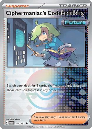 Ciphermaniac's Codebreaking (Poke Ball Pattern) 104  - Holofoil SV Prismatic Evolutions - Uncommon