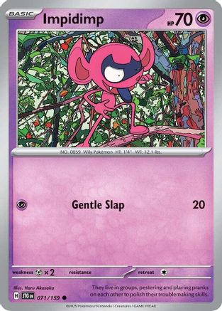 Impidimp 071/159  - Reverse Holofoil SV09 Journey Together - Common
