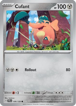 Cufant 109/159  - Reverse Holofoil SV09 Journey Together - Common