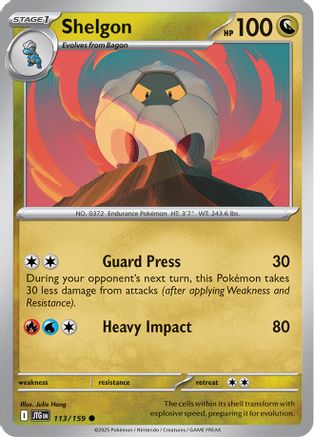 Shelgon 113/159  - Reverse Holofoil SV09 Journey Together - Common
