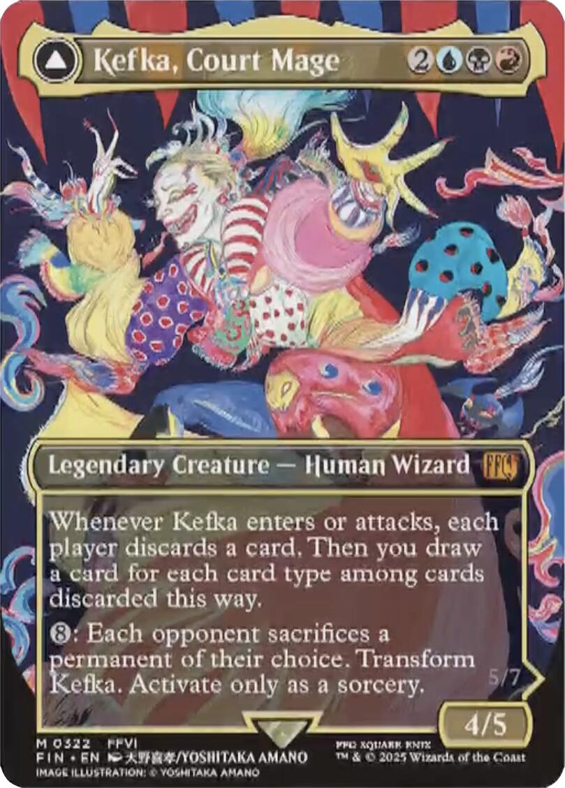 Kefka, Court Mage // Kefka, Ruler of Ruin (Borderless) (0322) [FINAL FANTASY]
