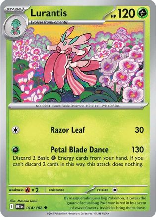 Lurantis 014/182  - Reverse Holofoil SV10 Destined Rivals - Uncommon