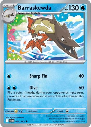 Barraskewda 063/182  SV10 Destined Rivals - Uncommon