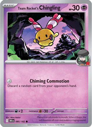 Team Rocket's Chingling 085/182  - Reverse Holofoil SV10 Destined Rivals - Common