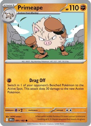 Primeape 091/182  SV10 Destined Rivals - Common