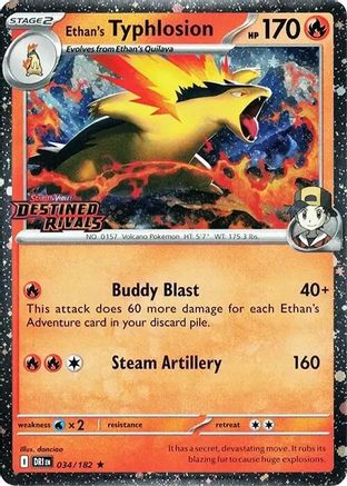 Ethan's Typhlosion (Prerelease) 034/182  - Holofoil Miscellaneous Cards & Products - Rare