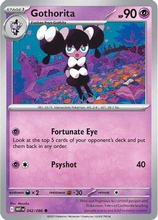 Gothorita 042/086  - Reverse Holofoil SV White Flare - Common