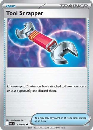 Tool Scrapper 085/086  - Reverse Holofoil SV White Flare - Uncommon