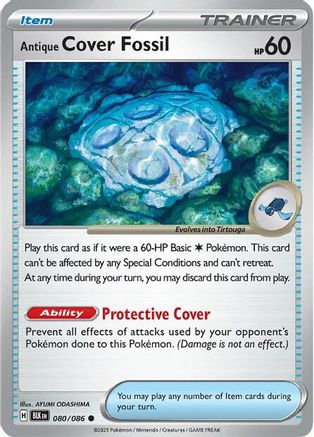 Antique Cover Fossil 080/086  - Reverse Holofoil SV Black Bolt - Common