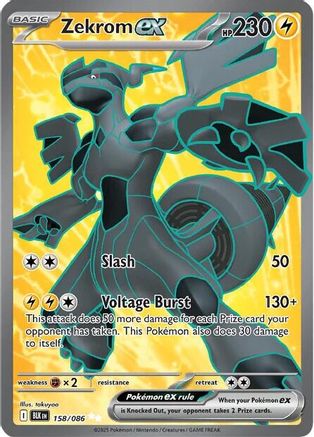 Zekrom ex 158/086  - Holofoil SV Black Bolt - Ultra Rare