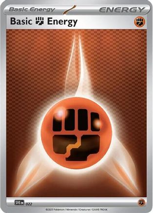 Basic Fighting Energy 022  - Reverse Holofoil SVE Scarlet & Violet Energies - Common