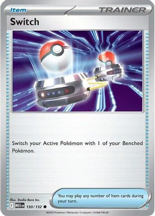 Switch 130/132  - Reverse Holofoil ME01 Mega Evolution - Common