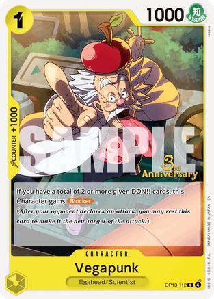Vegapunk (OP13-112) - Carrying On His Will: 3rd Anniversary Tournament Cards