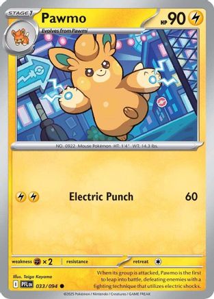 Pawmo 033/094  - Reverse Holofoil ME02 Phantasmal Flames - Common