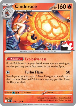 Cinderace (028/132) [Prize Pack Series Eight]