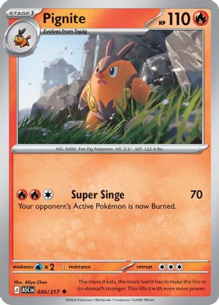 Pignite 030/217  - Reverse Holofoil ME Ascended Heroes - Uncommon