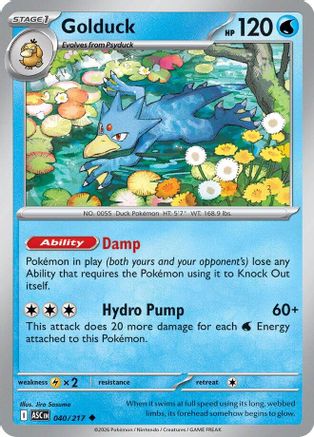 Golduck 040/217  - Reverse Holofoil ME Ascended Heroes - Uncommon