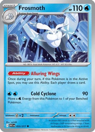 Frosmoth 053/217  - Reverse Holofoil ME Ascended Heroes - Uncommon