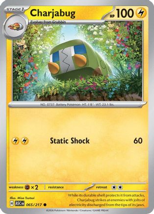 Charjabug 065/217  - Reverse Holofoil ME Ascended Heroes - Common