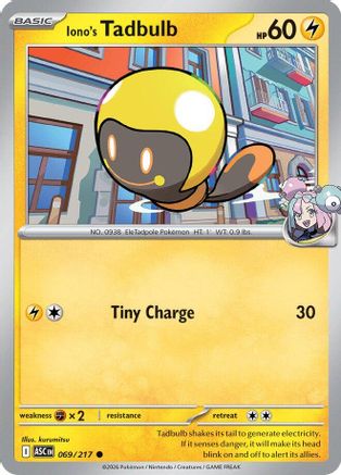 Iono's Tadbulb (069/217) [Mega Evolution: Ascended Heroes]