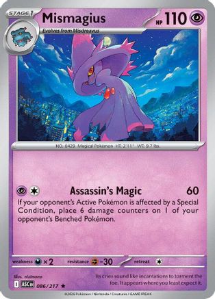 Mismagius 086/217  - Holofoil ME Ascended Heroes - Rare