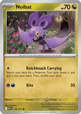 Noibat 156/217  - Reverse Holofoil ME Ascended Heroes - Common