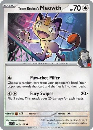Team Rocket's Meowth 161  ME Ascended Heroes - Common