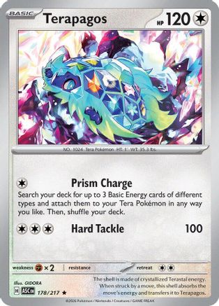 Terapagos 178/217  - Holofoil ME Ascended Heroes - Rare