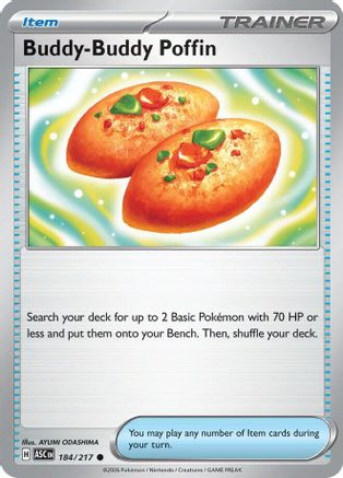 Buddy-Buddy Poffin 184/217  - Reverse Holofoil ME Ascended Heroes - Common