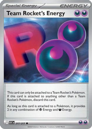 Team Rocket's Energy 217/217  - Reverse Holofoil ME Ascended Heroes - Uncommon