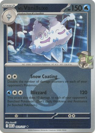 N's Vanilluxe (051/217) (Energy Symbol Pattern) [Mega Evolution: Ascended Heroes]