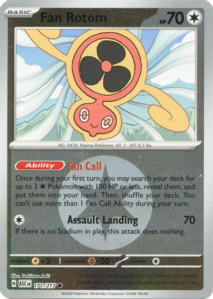 Fan Rotom (171/217) (Energy Symbol Pattern) [Mega Evolution: Ascended Heroes]