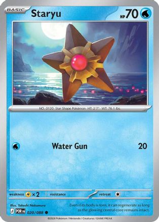Staryu 020/088  - Reverse Holofoil ME03 Perfect Order - Common